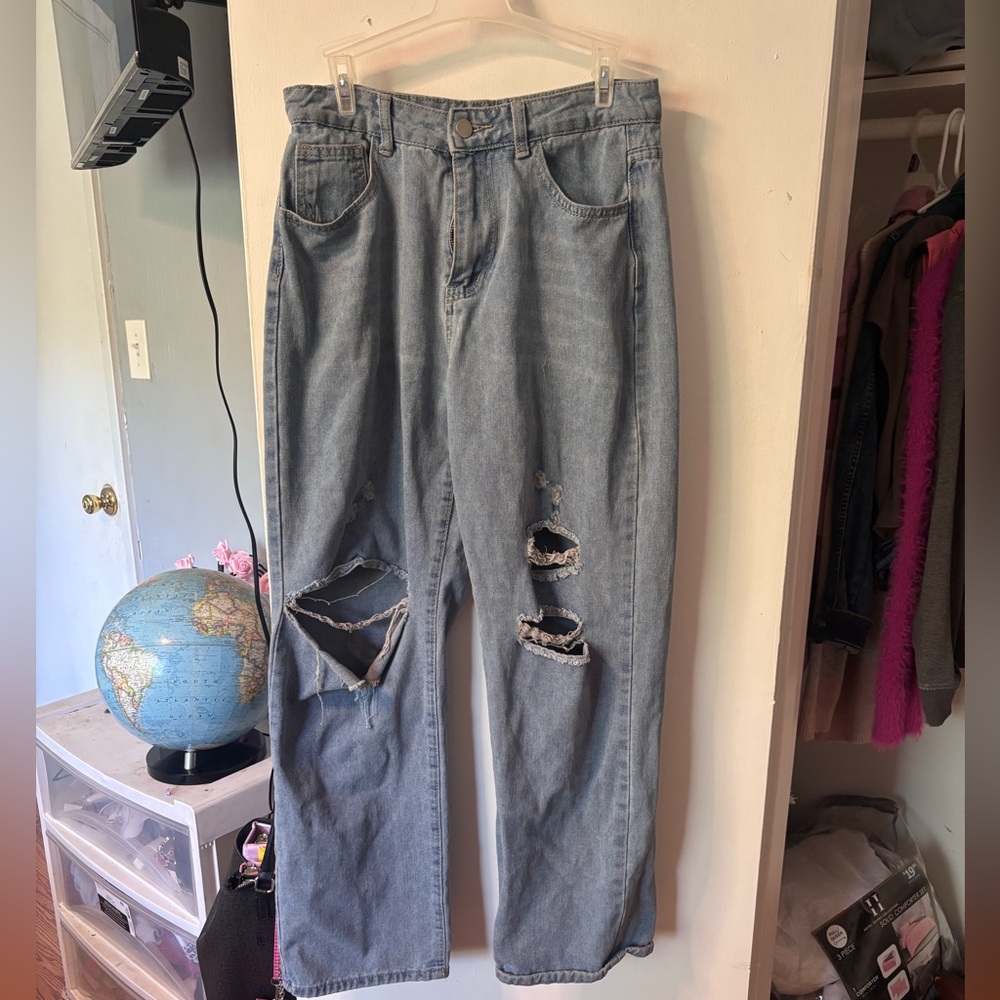 Distressed Blue Jeans for Men